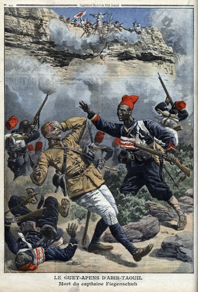 Tchad, embuscade à Abir Taouil, mort du capitaine Fiegenschuh, illustration du 