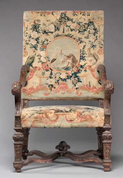Chaise, fabriquée par la Manufacture de la Savonnerie, avant 1717 - French School