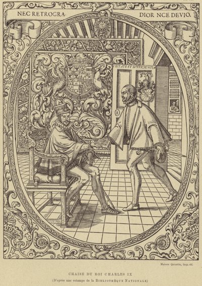 Chaise du roi Charles IX de France, 16e siècle - French School