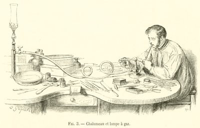 Chalumeau et lampe à gaz - French School