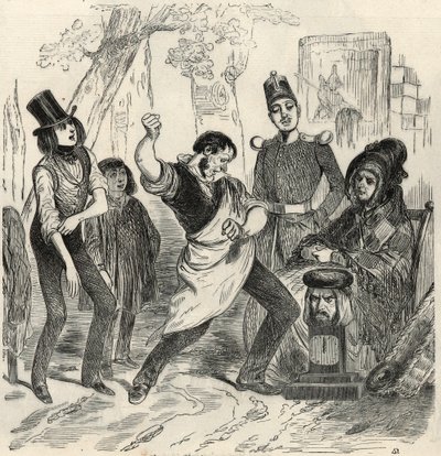 Champs-Élysées - Dynamomètre - Gravure dans « Tableau de Paris » par Edmond Texier 1852 - French School