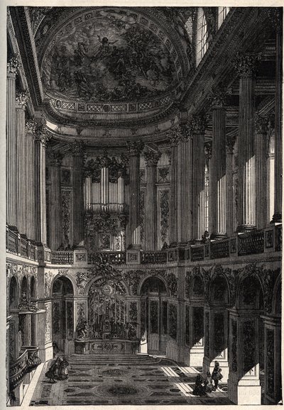 Chapelle du château de Versailles - gravure dans « PATRIE - DESCRIPTION PICTURESQUE DE LA FRANCE EN 6 VOLUMES » par Lucien Huard - fin XIXe siècle - French School