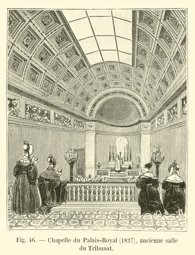 Chapelle du Palais-Royal, 1827, ancienne salle du Tribunat - French School