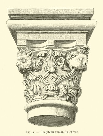 Chapiteau roman du chœur - French School