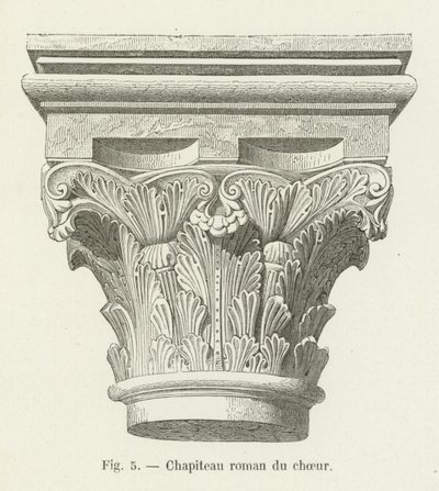 Chapiteau roman du chœur - French School