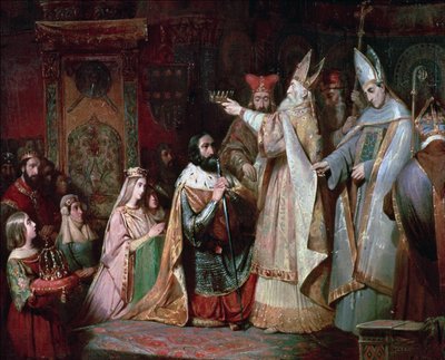 Charlemagne (747-814) couronné roi d