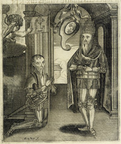 Charlemagne et le comte de Toulouse Torsin (ou Chorson) - dans "Histoire des comtes de Toulouse" par Guillaume de Catel, Toulouse - French School