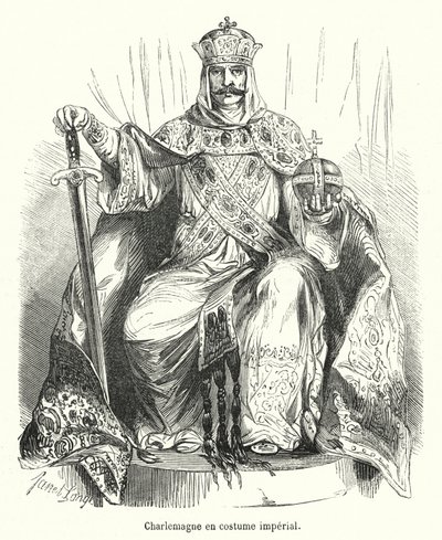 Charlemagne en costume impérial - French School