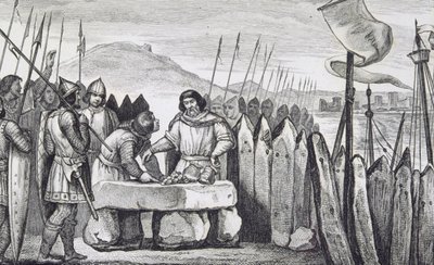 Charles III le Gros (839-88) paie les envahisseurs vikings en 886, de 