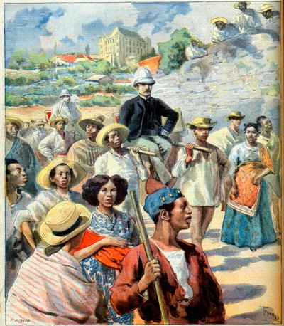 Charles Le Myre de Vilers (1833-1918) à Madagascar (tentative de réconciliation entre le gouvernement de Tananarive et la France) illustration du 