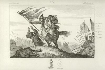 Charles Martel à la bataille de Poitiers, 732 - French School