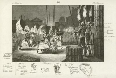 Charles VIII de France entrant triomphalement à Rome, 1494 - French School