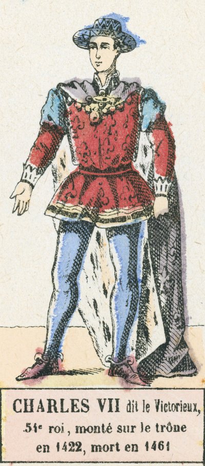 Charles VII dit le Victorieux, 54e roi, monte sur le trône en 1422, mort en 1461 - French School