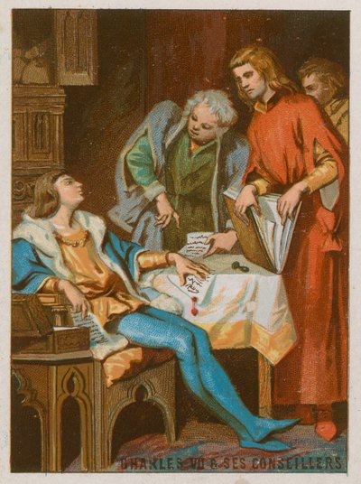 Charles VII avec ses conseillers - French School