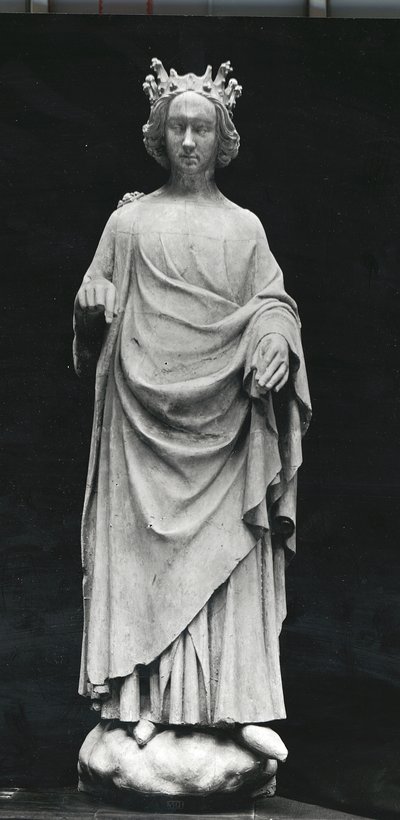 Charles VI (1368-1422) roi de France, du Palais de Justice à Poitiers, original fin du 14e siècle (moulage en plâtre) - French School