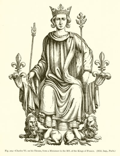 Charles VI sur son trône, d