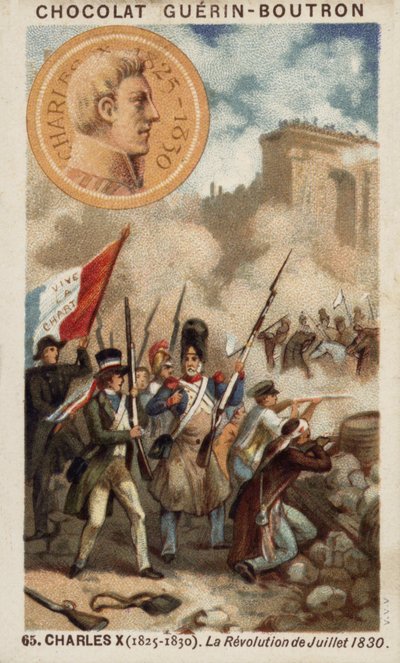 Charles X de France et la Révolution de juillet 1830 - French School