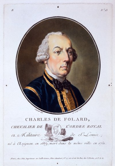 Charles de Folard, de Portraits des grands hommes, femmes illustres, et sujets mémorables de France, publié 1787-92 - French School