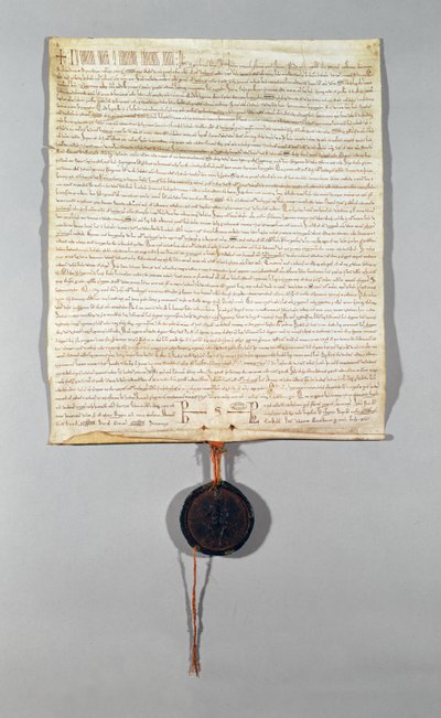 Charte de la commune de Péronne, accordée par Philippe Auguste (1165-1223) 1209 - French School