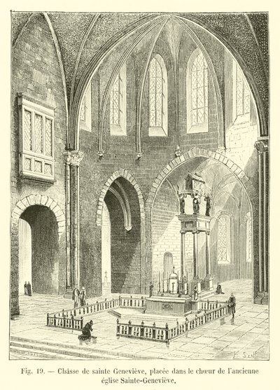 Châsse de sainte Geneviève, placée dans le chœur de l