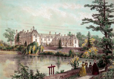 Vue du Château de la Seilleraye à Carquefou (Loire Atlantique) - French School