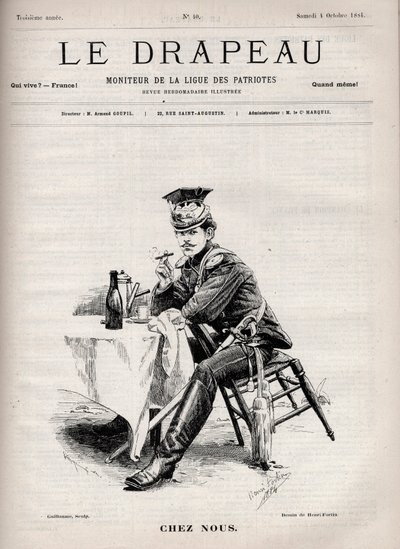 Chez Nus - couverture de "Le Drapeau - Moniteur de la Ligue des Patriotes" - 4 octobre - French School
