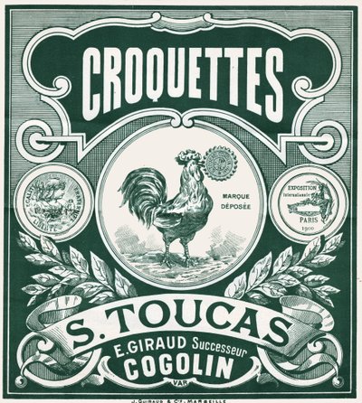 Croquettes de poulet. vers 1900 - French School