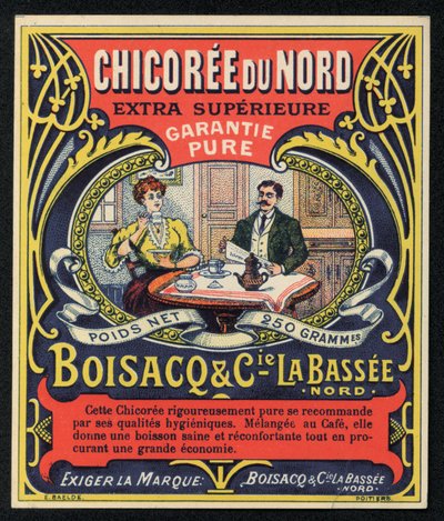 Chicorée du Nord, Boisacq et Cie la Bassée, publicité - French School