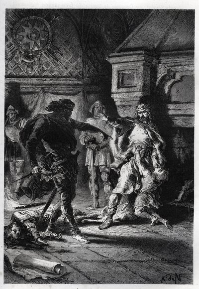 Childebert Ier (c498-558) au meurtre des héritiers de ses frères en 526 - Childebert Ier laisse Clotaire massacrer les enfants de leur frère Clodomir, roi d