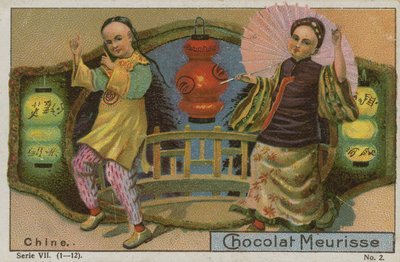 Chine, carte de commerce pour Chocolat Meurisse - French School