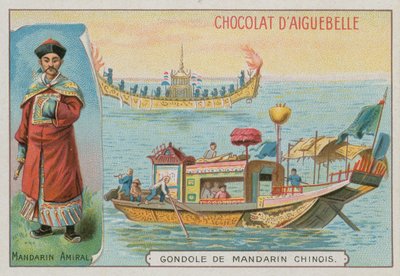 Amiral mandarin chinois et gondole - French School