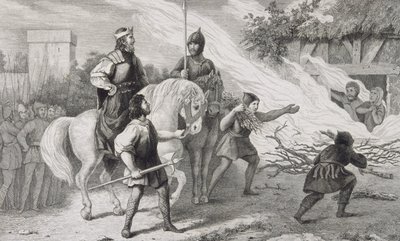 Chlotaire I (497-561) brûle son fils rebelle et sa famille, de 