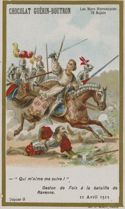 Carte de commerce Chocolat Guerin-Boutron, série Mots Historiques - French School