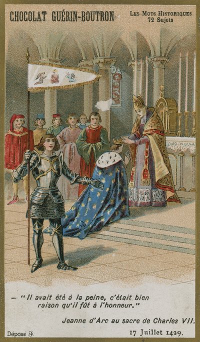 Carte de commerce Chocolat Guerin-Boutron, série Mots Historiques - French School