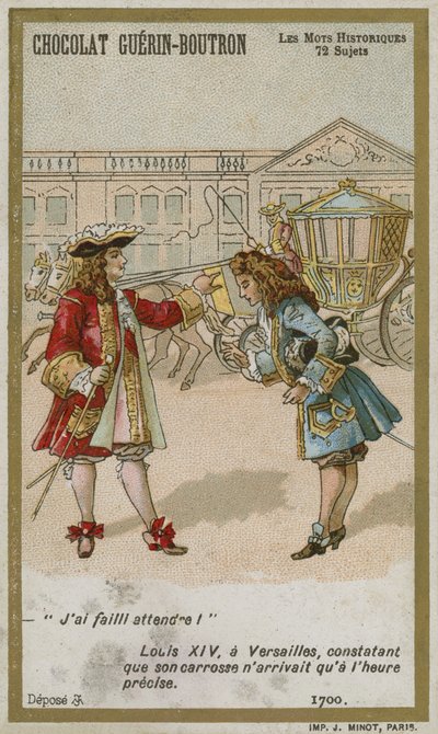 Carte de commerce Chocolat Guerin-Boutron, série Mots Historiques - French School