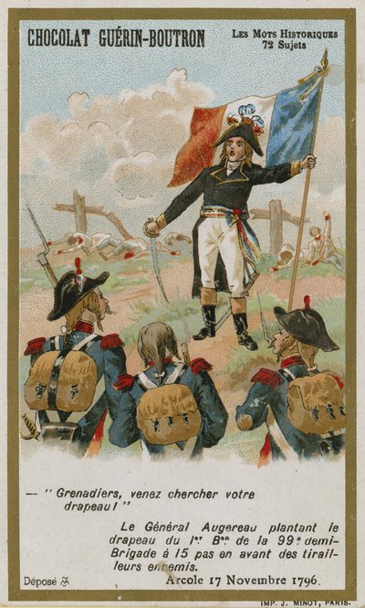Carte de commerce Chocolat Guerin-Boutron, série Mots Historiques - French School