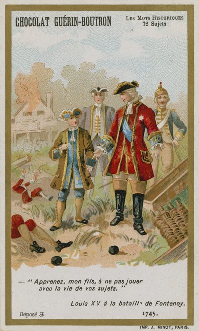 Carte de commerce Chocolat Guerin-Boutron, série Mots Historiques - French School