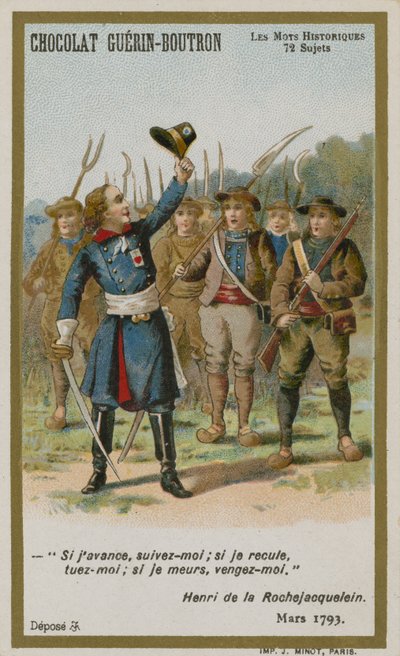 Carte de commerce Chocolat Guerin-Boutron, série Mots Historiques - French School