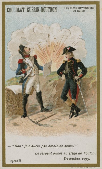Carte de commerce Chocolat Guerin-Boutron, série Mots Historiques - French School