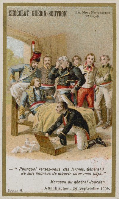 Carte de commerce Chocolat Guerin-Boutron, série Mots Historiques - French School