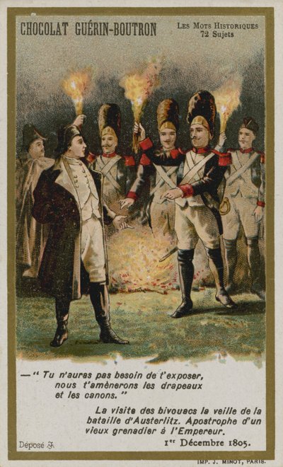 Carte de commerce Chocolat Guerin-Boutron, série Mots Historiques - French School