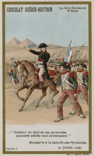 Carte de commerce Chocolat Guerin-Boutron, série Mots Historiques - French School