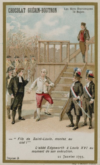 Carte de commerce Chocolat Guerin-Boutron, série Mots Historiques - French School