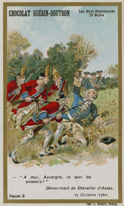 Carte de commerce Chocolat Guerin-Boutron, série Mots Historiques - French School