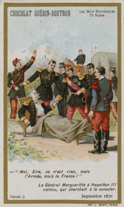 Carte de commerce Chocolat Guerin-Boutron, série Mots Historiques - French School