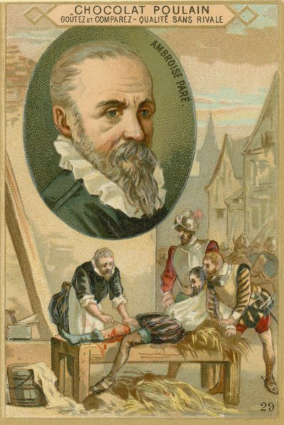Carte commerciale Chocolat Poulain, Ambroise Paré - French School