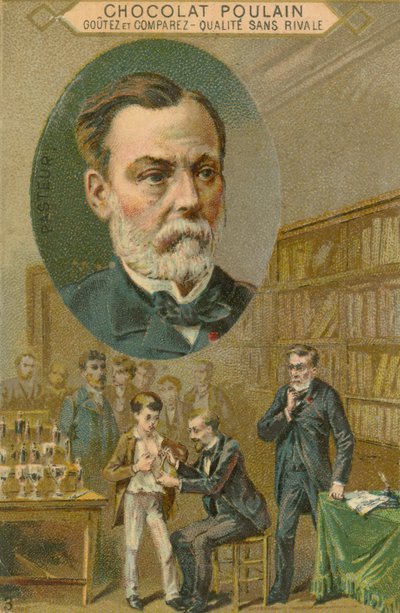 Carte commerciale Chocolat Poulain, Louis Pasteur - French School