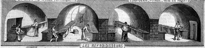 Fabrication de chocolat : refroidisseurs. Usine de M. Masson, Paris. - French School
