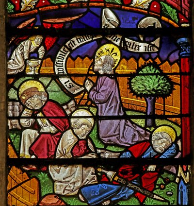 Christ à Gethsémani ; disciples endormis - French School