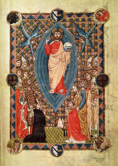 Christ en majesté avec des saints, du Pontifical de l